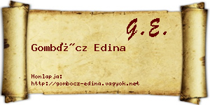 Gombócz Edina névjegykártya